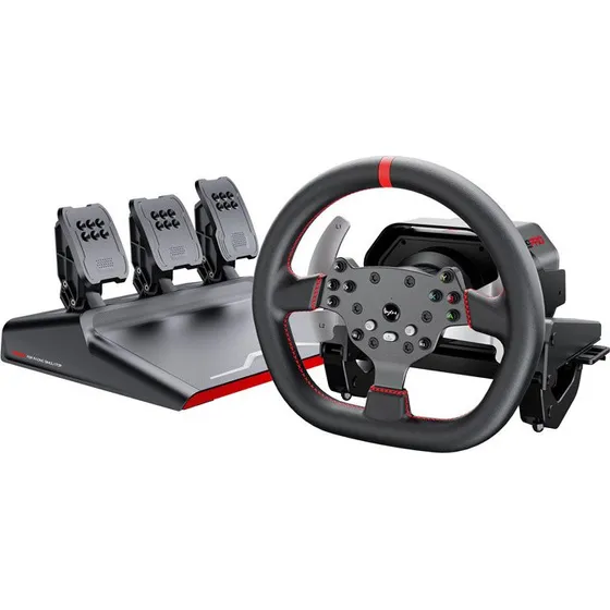 PXN V10 Pro Gaming Sæt med Rat, Pedaler og Klemmer