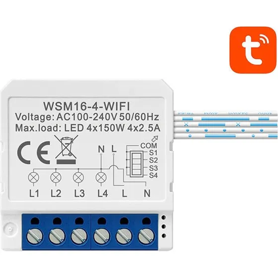 Avatto WSM16-W4 Smart Switch Modul WiFi 4-kanal