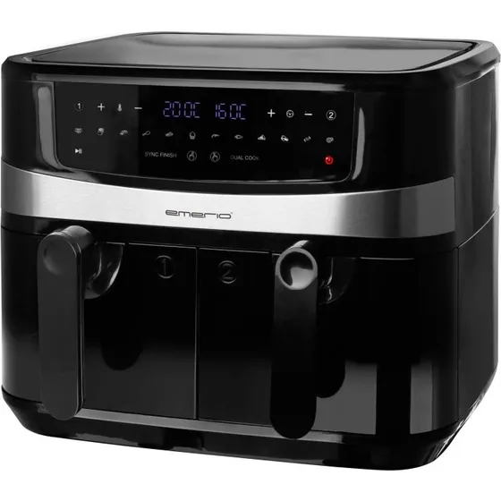 Emerio Dubbel Varmluftsfritøs 5+5 liter 2400W Digital