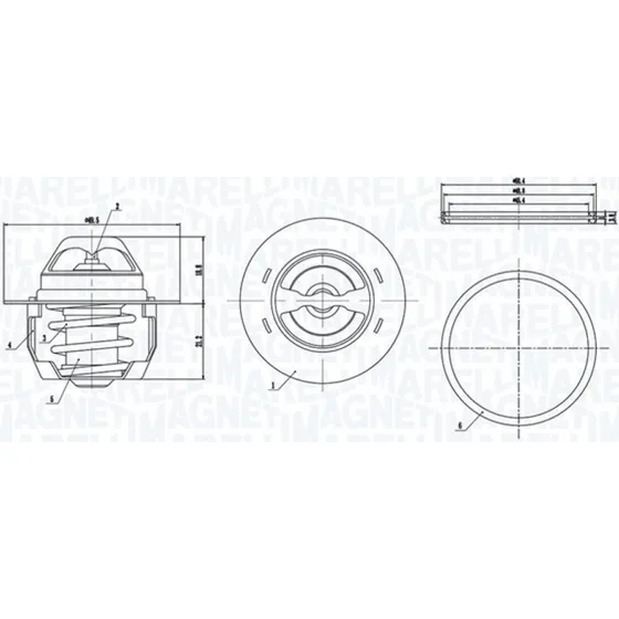 MAGNETI MARELLI Termostat 352317005140, 89°C, til OPEL, RENAULT, NISSAN