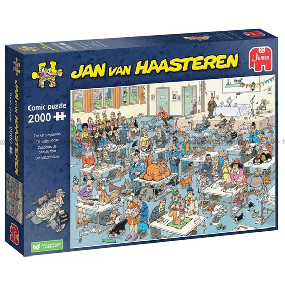 Jan Van Haasteren Jumbo Cat Show Puslespil 2000 Brikker