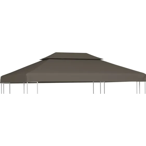 vidaXL Pavillontopdække 2 Lag 310 g/m² 4x3 m Gråbrun