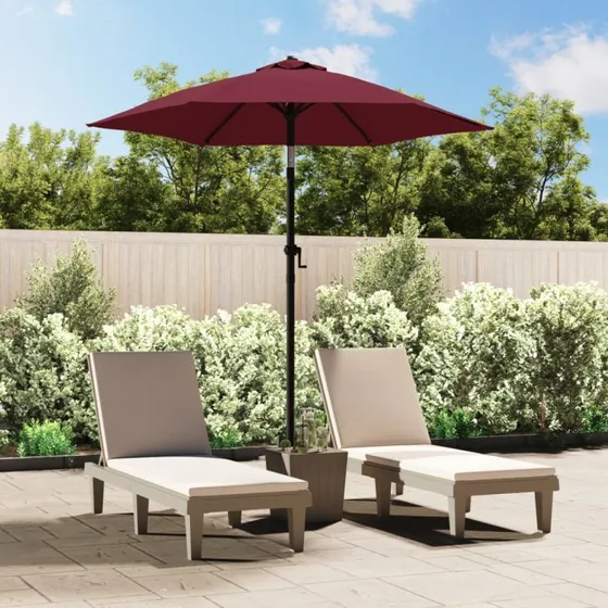 vidaXL Parasol 200x224 cm Aluminium Bordeaux