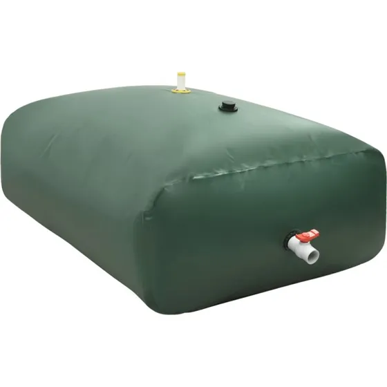 vidaXL vandtank med hane 5000 l, sammenfoldelig grøn PVC