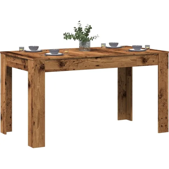 vidaXL Spisebord 140x74,5x76 cm konstrueret træ, antik