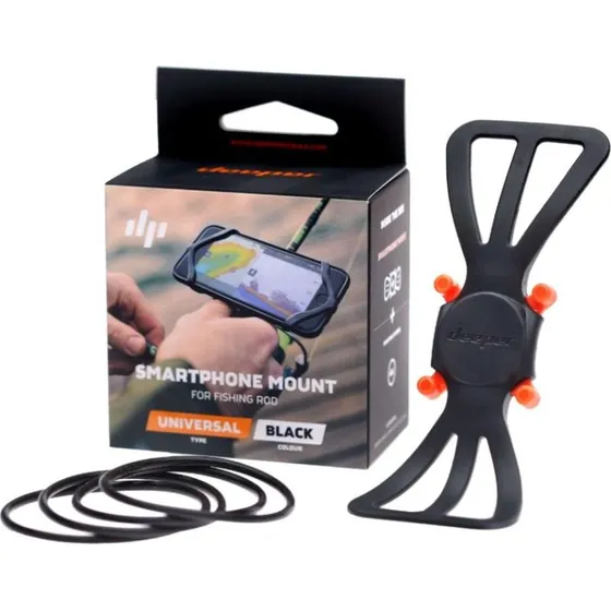 Deeper Smartphoneholder til Fiskestang, sort (3,5-5 cm)