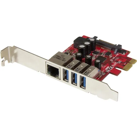 StarTech.com PEXUSB3S3GE PCIe 2.0 x1 USB 3.0 x3 + Gigabit Ethernet