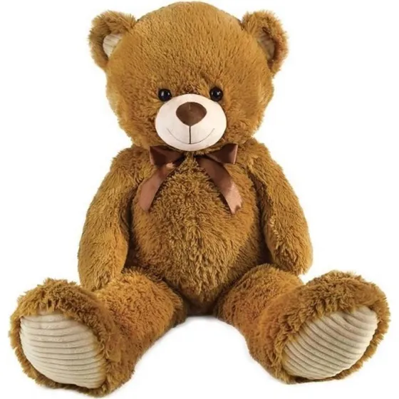 Bamse 100cm, Lysebrun, Blød Plys, Kæmpe Krammebamse