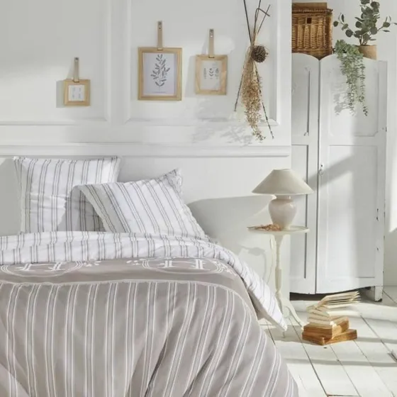 TODAY Berenice Beige Dynebetræk 240x260 cm med 2 Pudebetræk
