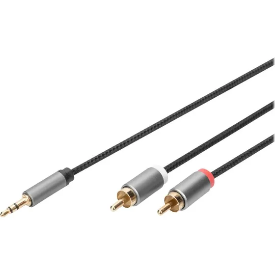 DIGITUS Audiokabel 1m Sort
