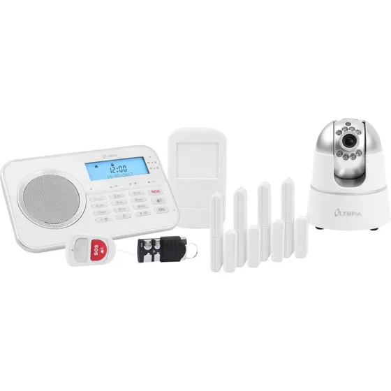 Olympia Protect 9881 Trådløst Hjemmealarmsystem, Hvid