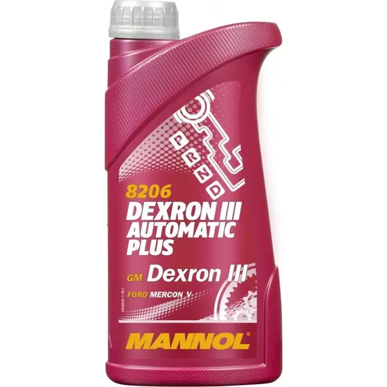 MANNOL Automatic Plus ATF Dexron III 1L, Rød, for Mercedes-Benz, Ford, Opel