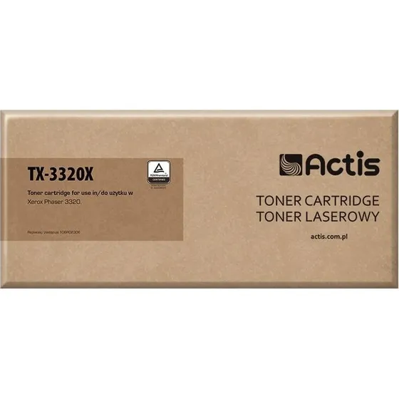Actis TX-3320X Sort Toner, Kompatibel med Xerox 106R02306, 11.000 Sider
