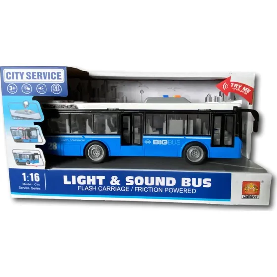 City Service Bybus med lys & lyd, 1:16, 28,5 cm