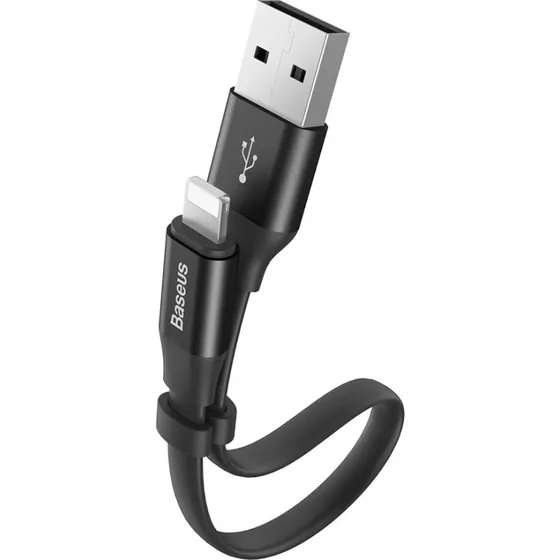 Baseus Nimble USB-C/Lightning 2A 23 cm sort med holder