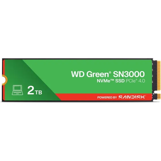 WD Green SN3000 NVMe SSD 2 TB, PCIe 4.0 M.2
