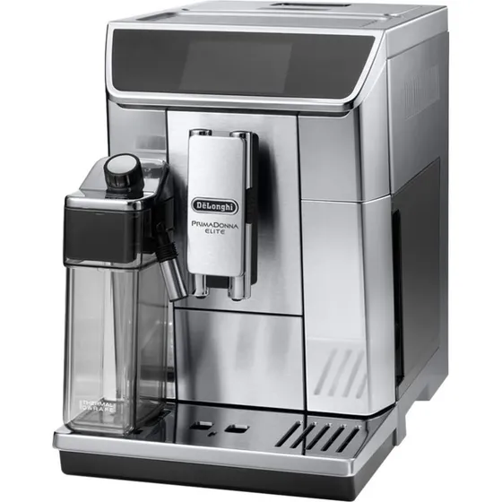 De'Longhi PrimaDonna Elite ECAM 656.75.MS, Automatisk kaffemaskine med mælkeskummer, metal/sort