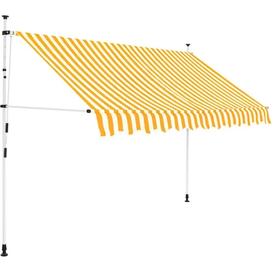 vidaXL Foldemarkise Manuel Betjening 250 cm Orange/Hvid
