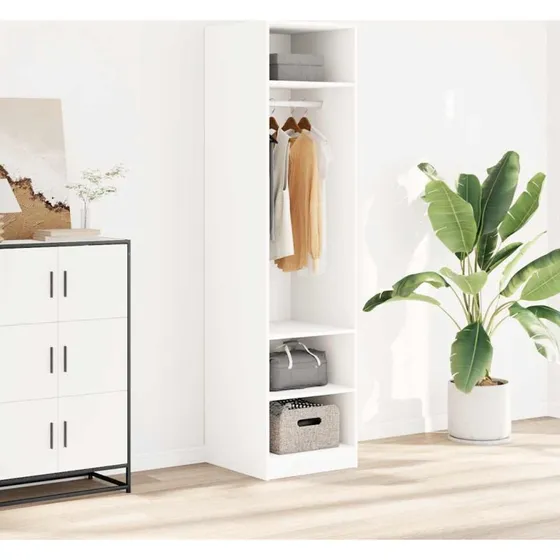 vidaXL Klædeskab 50x50x200 cm Konstrueret Træ Hvid