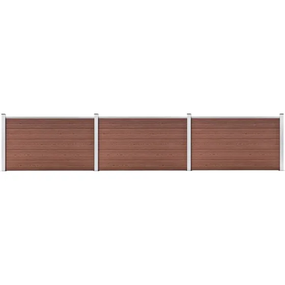vidaXL WPC havehegn 526 x 106 cm brun