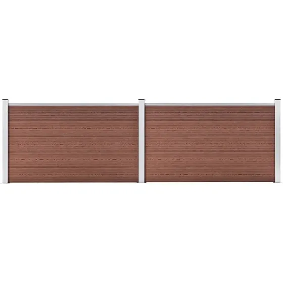 vidaXL WPC Havehegn 353 x 106 cm Brun