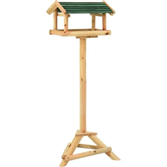 vidaXL Fuglehus med Stativ 37x28x100 cm, Massivt Fyrretræ