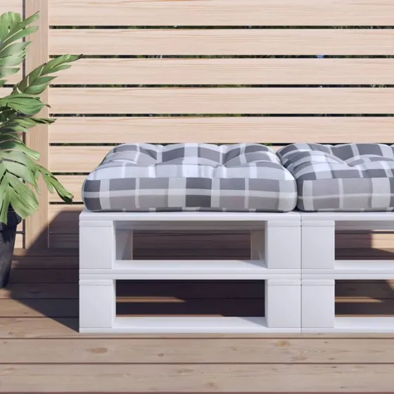 vidaxL pallehynde 60x60x12 cm gråternet