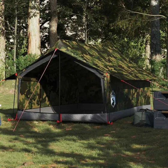 vidaXL 2-personers vandtæt camouflage campingtelt