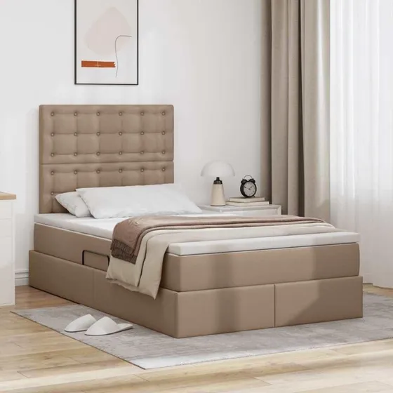 Cappuccino Seng med LED-lyssystem 120x200 cm PVC