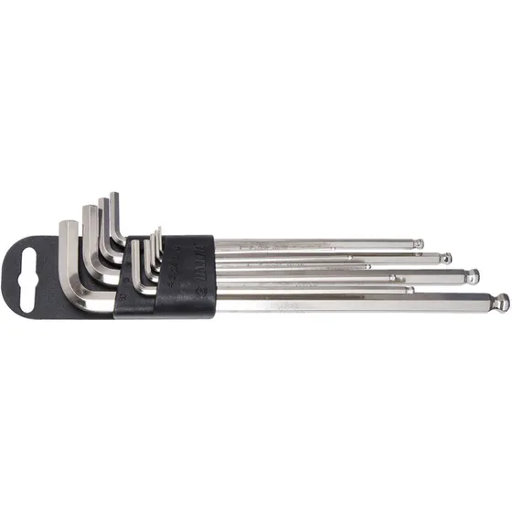 Unior Kugle‑ender unbrakonøglesæt, langt 1,5–10 mm (rød) 220/3SLPH