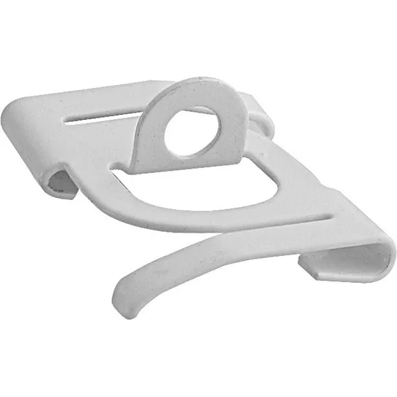 ACHW-B Clips T-Skinne Hvid 25mm, 6,5mm hul, max 22kg