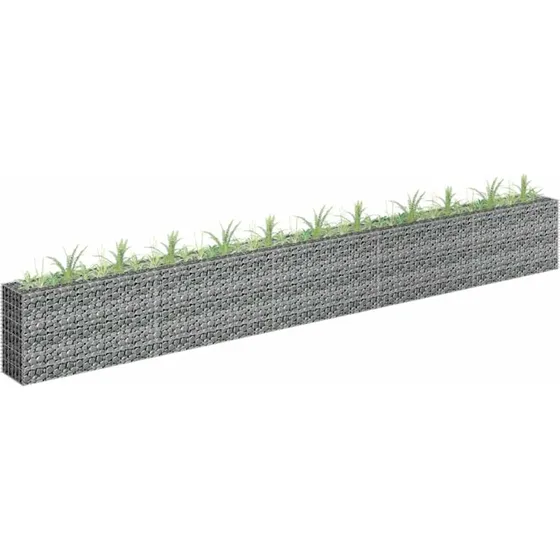 vidaXL Gabion-højbed 450x30x60 cm galvaniseret stål