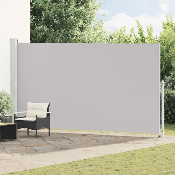 vidaXL sammenrullelig sidemarkise 200x500 cm grå