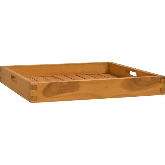 vidaXL Serveringsbakke 50x50 cm Massivt Teaktræ