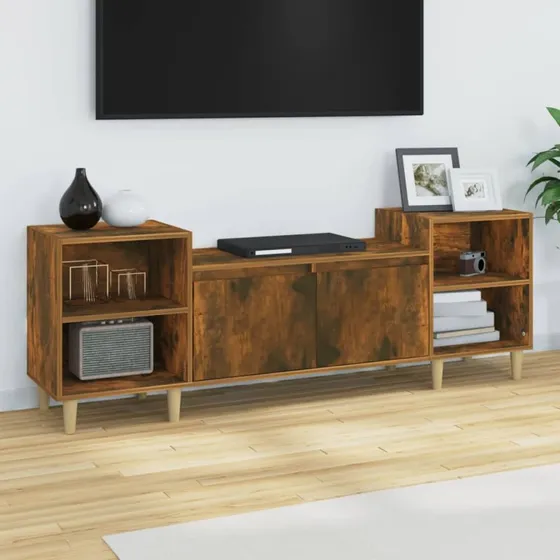 vidaXL tv-bord 160x35x55 cm røget egetræsfarve