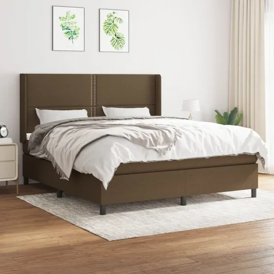 vidaXL Kontinentalseng 180x200 cm med Madras, Mørkebrun
