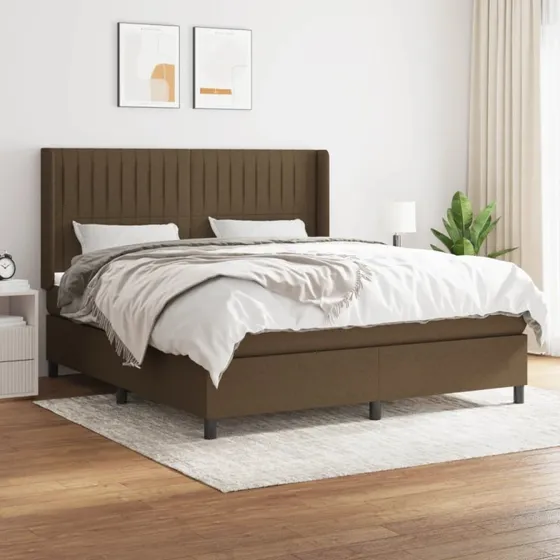 vidaXL Kontinentalseng 180x200 cm med Madras, Mørkebrun