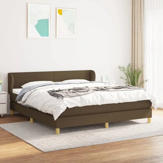 vidaXL Kontinentalseng 180x200 cm med Madras, Mørkebrun