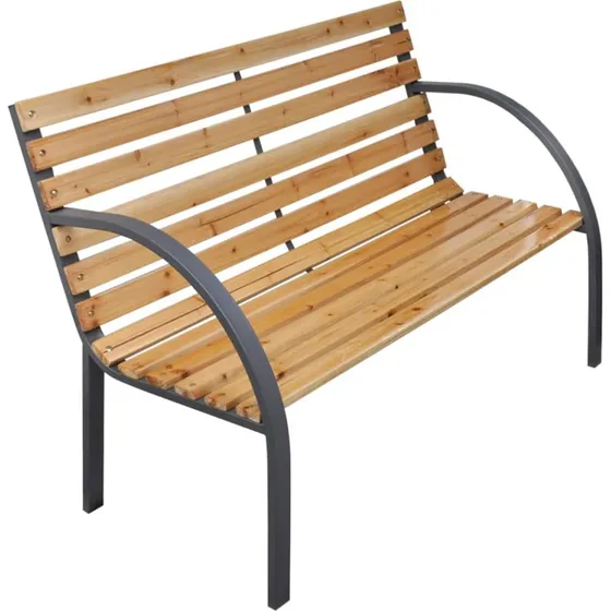 vidaXL havebænk 112 cm massivt grantræ