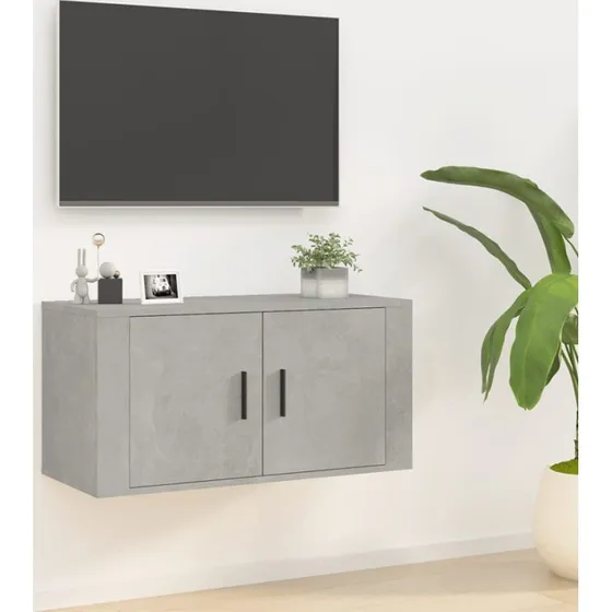 vidaXL Væghængt Tv-Skab 80x34,5x40 cm Betongrå