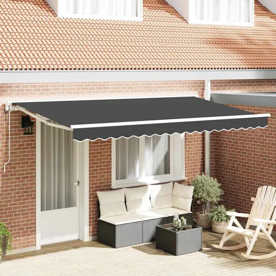 vidaXL Markiseramme Antracit 400x200 cm med PU-belægning