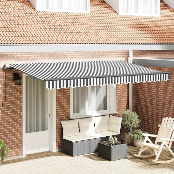 vidaXL Utrækkelig Markise 400x200 cm Anthracit