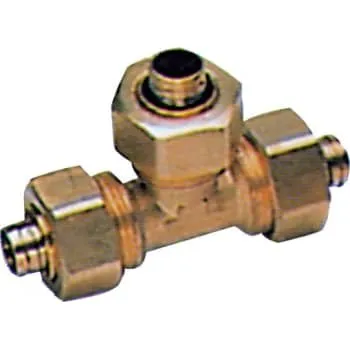 TA-PX 22 mm Pex Tee med støttebøsning og rustfri skruer