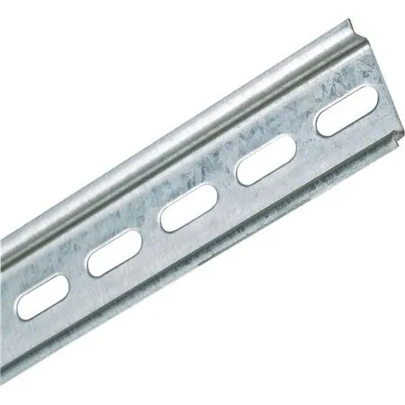 Din-Skinne 7,5 mm høj, 6,3x18 mm hul, varm forzinket