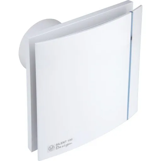 Thermex Silent 100 CRZ Design badventilator, 100 mm, hvid med timer