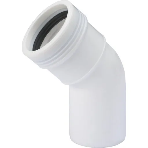 Wavin Wafix 45° bøjning 40 mm hvid