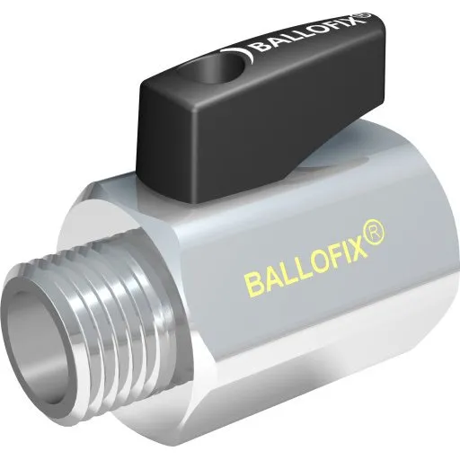 Ballofix 1/2" Rødgods Krom Muffe/Nippel med Greb