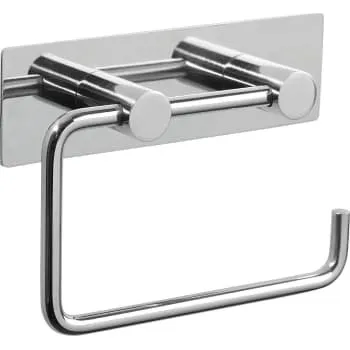 Pressalit toiletpapirholder med bagplade, poleret rustfrit stål