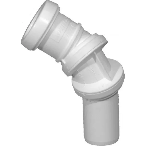 Jotiflex Rørbøjning 50 mm, 0-90°, hvid, drejbar