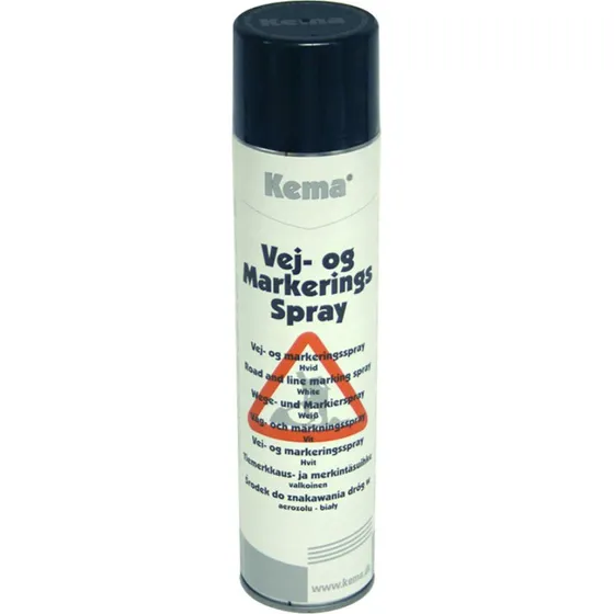 Kema Vej- og Markeringsfarve Spray Hvid 600 ml